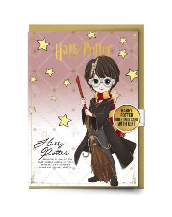 Harry Potter Greetings Card with Badge-TM-05899