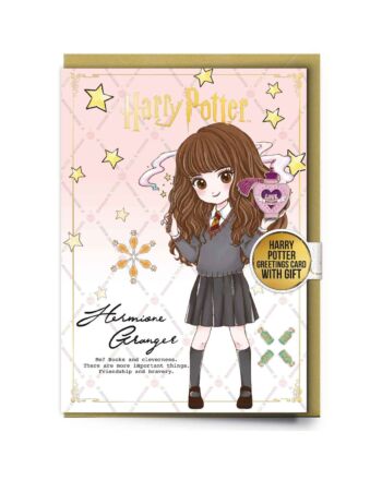 Harry Potter Hemione Greetings Card with Badge-TM-05900