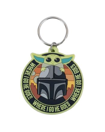 Star Wars: The Mandalorian Grogu & Mando PVC Keyring-TM-06014