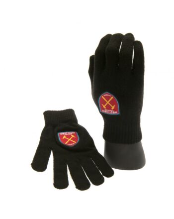 West Ham United FC Knitted Gloves Junior-111789
