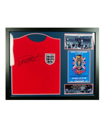 England FA Sir Geoff Hurst Signed Shirt (Framed)-125475