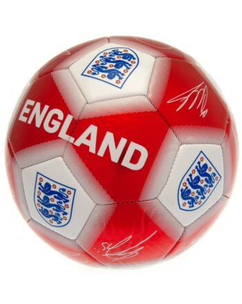 England FA Red & White Signature Football-160741