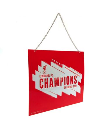 Liverpool FC Champions Of Europe Metal Sign-161994