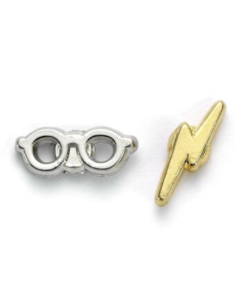 Harry Potter Silver Plated Earrings Lightning Bolt & Glasses-174376
