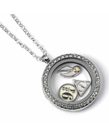 Harry Potter Silver Plated Charm Locket Necklace-188779