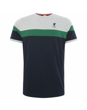 Liverpool FC Retro Panel T Shirt Mens Navy Small-189797