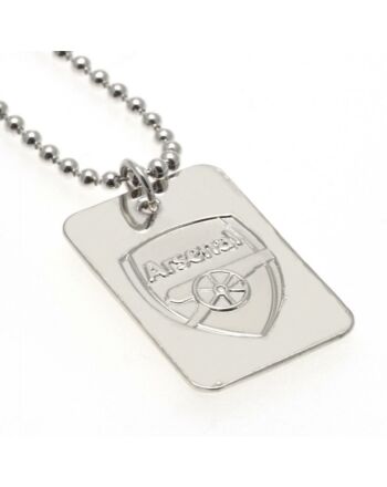 Arsenal FC Silver Plated Dog Tag & Chain-23655