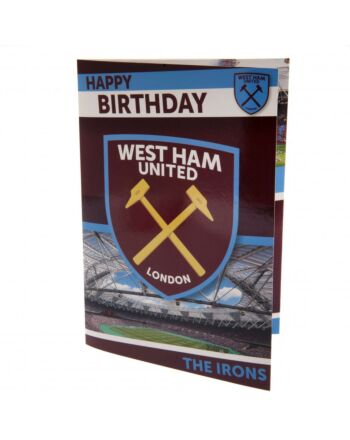 West Ham United FC Musical Birthday Card-3880