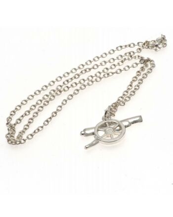 Arsenal FC Silver Plated Pendant & Chain GN-5071