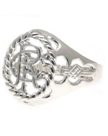 Rangers FC Silver Plated Crest Ring Large-5984