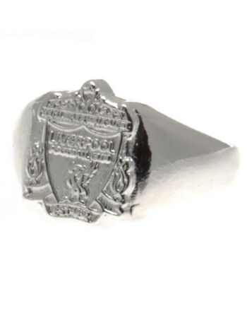 Liverpool FC Silver Plated Crest Ring Small-5995