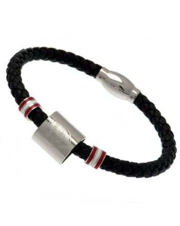 Arsenal FC Colour Ring Leather Bracelet-65967