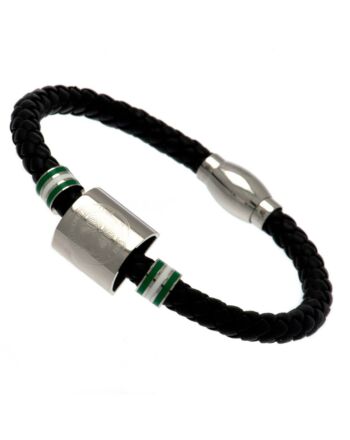 Celtic FC Colour Ring Leather Bracelet-65985