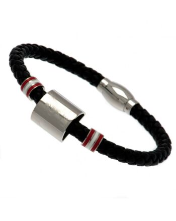 Liverpool FC Colour Ring Leather Bracelet-65990