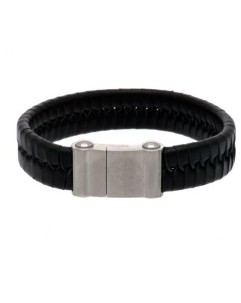 Leicester City FC Single Plait Leather Bracelet-66006