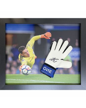 Manchester City FC Ederson Signed Glove (Framed)-TM-00448