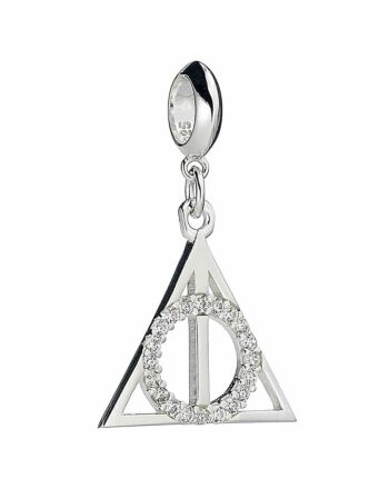 Harry Potter Sterling Silver Crystal Charm Deathly Hallows-TM-00817