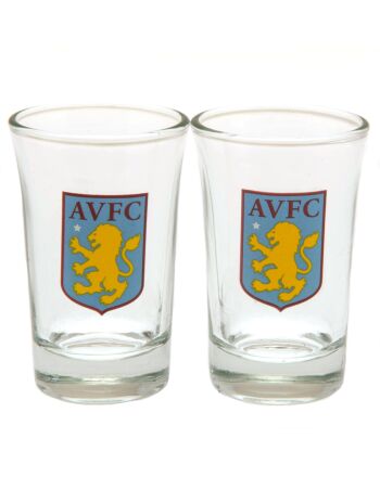 Aston Villa FC 2pk Shot Glass Set-TM-00890