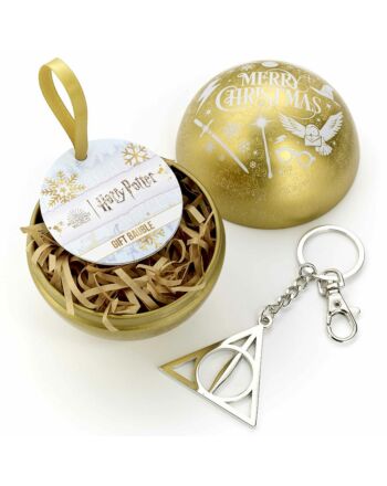 Harry Potter Christmas Gift Bauble Gold Icons-TM-01096