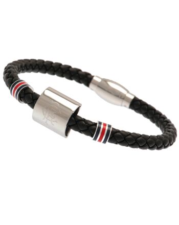 Rangers FC Colour Ring Leather Bracelet-TM-01365