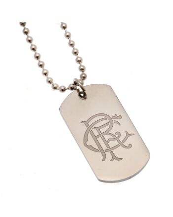 Rangers FC Engraved Dog Tag & Chain-TM-01367