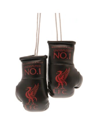 Liverpool FC Black Mini Boxing Gloves-TM-01548