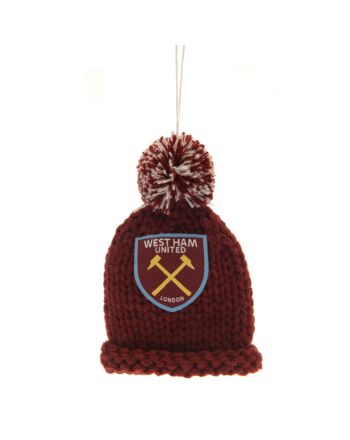 West Ham United FC Hanging Bobble Hat-TM-01566