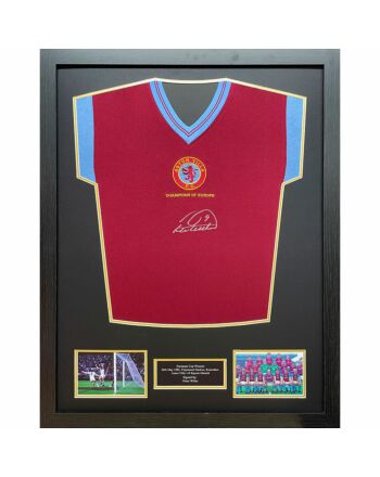 Aston Villa FC 1982 Withe Signed Shirt (Framed)-TM-03192