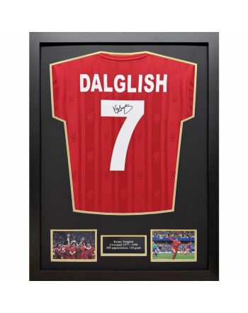Liverpool FC 1986 Dalglish Signed Shirt (Framed)-TM-03199