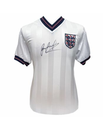 England FA 1986 Lineker Signed Shirt-TM-03211