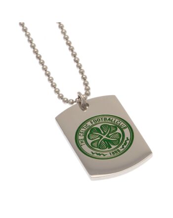 Celtic FC Enamel Crest Dog Tag & Chain-TM-03353