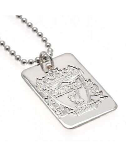 Liverpool FC Silver Plated Dog Tag & Chain Maznun Football