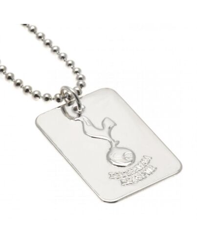 Tottenham Hotspur FC Silver Plated Dog Tag & Chain Maznun Football