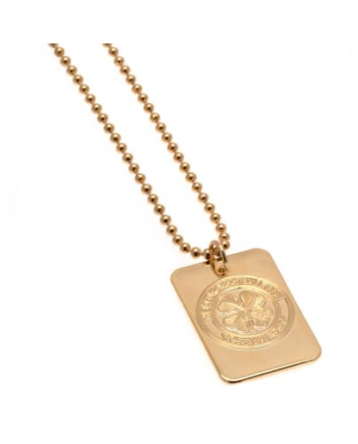 Celtic FC Gold Plated Dog Tag & Chain-67028 Maznun Football