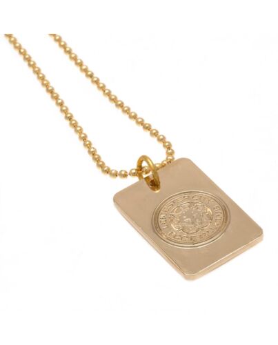 Leicester City FC Gold Plated Dog Tag & Chain-102922 Maznun Football
