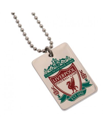 Liverpool FC Enamel Crest Dog Tag & Chain Maznun Football