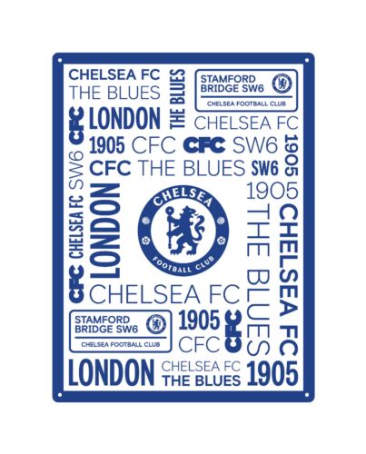 Chelsea FC Large Montage Sign Maznun Football