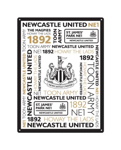 Newcastle United FC Large Montage Sign Maznun Football