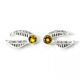 Harry Potter Sterling Silver Golden Snitch Crystal Stud Earrings-187435