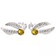 Harry Potter Sterling Silver Golden Snitch Crystal Stud Earrings-187435
