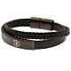 Arsenal FC Black IP Leather Bracelet-190981