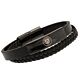 Manchester City FC Black IP Leather Bracelet-190985