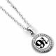 Harry Potter Sterling Silver 9 & 3 Quarters Crystal Necklace-TM-00479