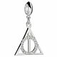Harry Potter Sterling Silver Deathly Hallows Crystal Charm-TM-00817