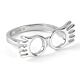 Harry Potter Stainless Steel Ring Luna Glasses Large-TM-00964