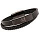 West Ham United FC Black IP Leather Bracelet-TM-00968