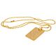 Rangers FC Gold Plated Dog Tag & Chain-TM-01363
