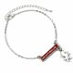 Harry Potter Silver Plated Gryffindor Bar Bracelet-TM-02048