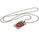 Arsenal FC Enamel Crest Dog Tag & Chain-TM-03352