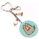 Pusheen Charm Keyring Pizza-TM-04724
